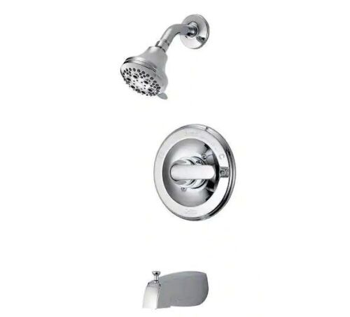Delta Classic Single-Handle 5-Spray Tub and Shower Faucet with Stops in Chrome - Lot 976