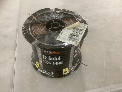 Cerrowire 500 ft. 12 Gauge Solid Copper THHN Wire - Lot 964