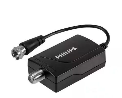 Lot of (2) Philips Universal Indoor HDTV Antenna Amplifier, VHF UHF 1080P 4K Digital Signal Booster - Lot 1054