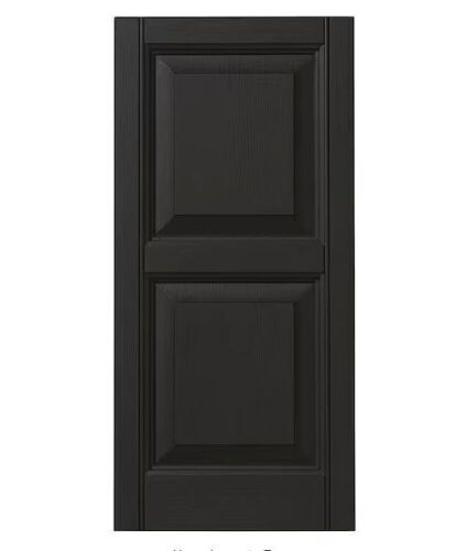 Lot of (2) Ply Gem 15 in. x 35 in. Raised Panel Polypropylene Shutters Pair in Peppercorn - Lot 1012