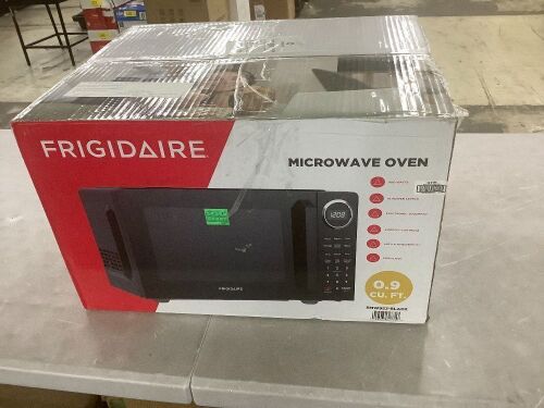 Frigidaire 0.9 cu ft Countertop Microwave Oven - Broken Glass Table - Lot 1022
