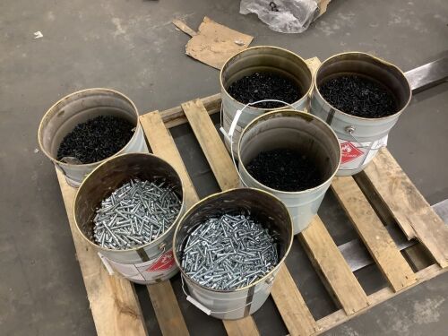 (6) 5 Gallon Buckets of Hardware  - Lot 113