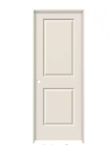 JELD-WEN 30 in. x 80 in. Carrara 2 Panel Right-Hand Solid Core Primed Molded Composite Single Prehung Interior Door - Cosmetic Damage - Lot 65