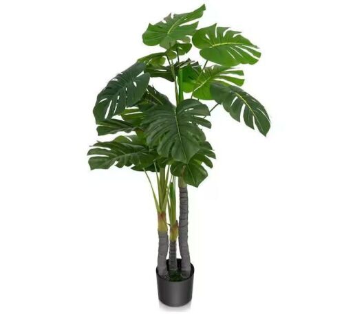 Gymax 4 ft. Artificial Tree Artificial Monstera Palm Tree - Lot 962