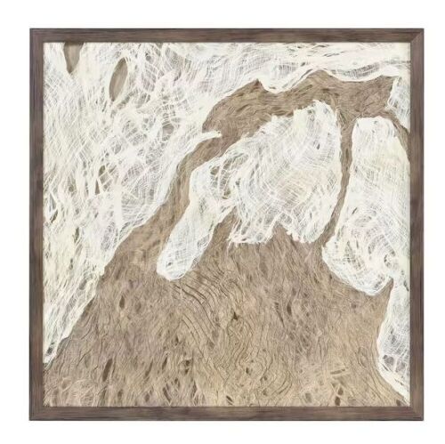 StyleCraft Swept Away Shadow Box Framed Abstract Wall Art 23.6 in. x 23.6 in. - Lot 975