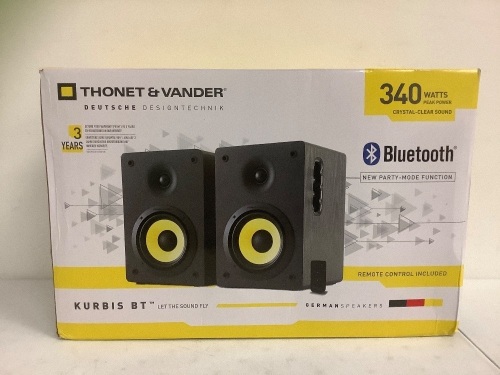 Thonet & Vander Kurbis BT 340W Bluetooth Speakers, Appears New, Sold as is - Lot 84