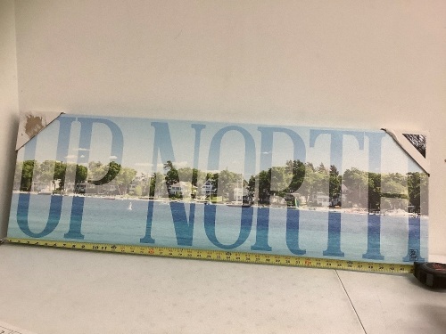 "Up North" Canvas, Appears New - Lot 96