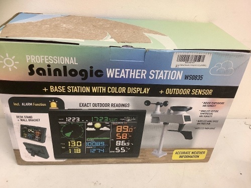 Weather Station, Appears new, Powers Up, Sold as is - Lot 100