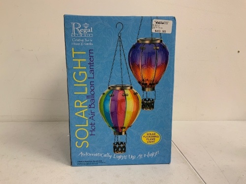 Hot Air Balloon Solar Light, Appears new, Sold as is - Lot 251