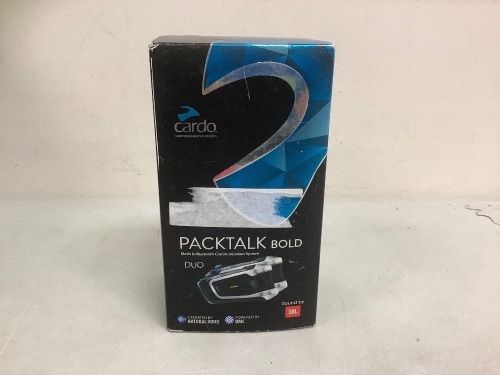 Cardo Packtalk Bold Mesh & Bluetooth Communication System, E-Comm Return - Lot 311