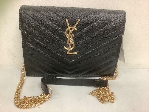 Saint Laurent Leather Wallet On Chain, Authenticity Unknown, Appears new, Sold as is - Lot 332