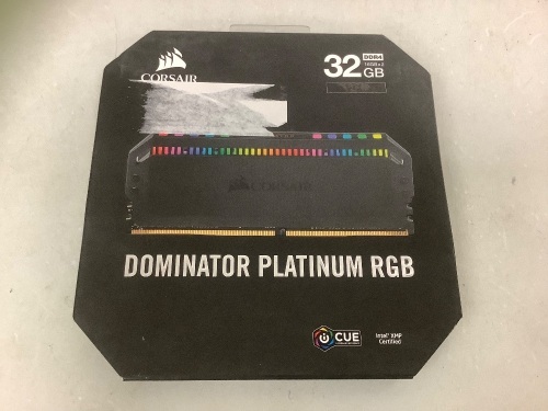 Corsair Dominator Platinum RGB 32GB (2x16GB), Appears new, Sold as is - Lot 333
