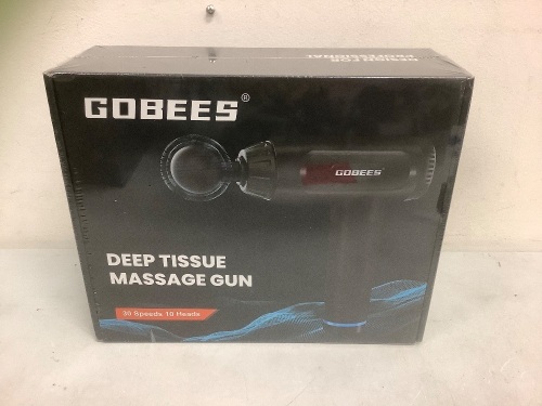 Gobees Deep Tissue Massage Gun, Appears new, Sold as is - Lot 367