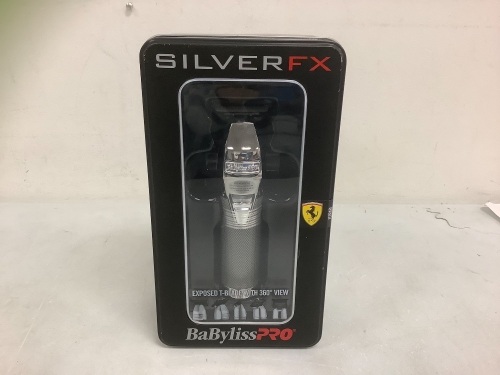 BabylissPro Silver FX T Blade Trimmer, E-Commerce Return, Powers up, Sold as is - Lot 382