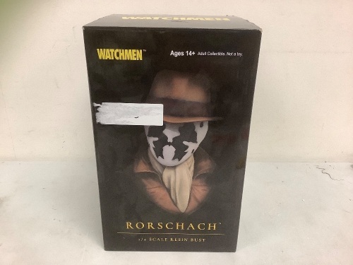 Watchmen Rorschach 1/2 Scale Resin Bust, E-Commerce Return, Sold as is - Lot 390