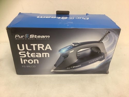 Ultra Steam Iron, Powers Up, Appears new, Sold as is - Lot 392