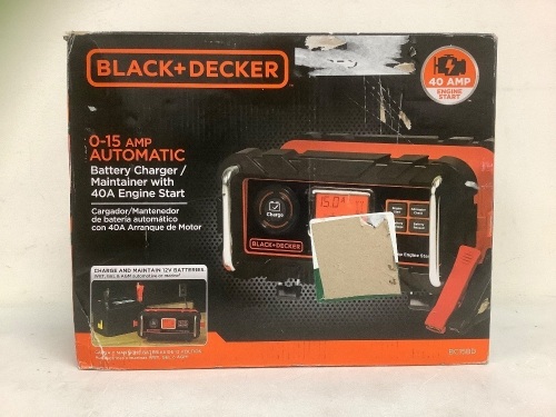 Black and Decker 0-15 Amp Battery Charger, E-Commerce Return, Sold as is - Lot 399