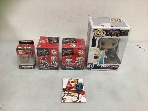 Pop Heroes Suicide Squad Harley Quinn w/ Keychain, Magnet & 2 Mystery Minis, Appears New, Sold as is - Lot 400