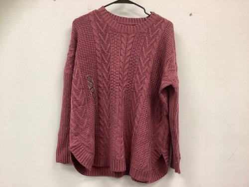 Natural Reflections Womens Cable Knit Sweater, Small, E-Comm Return - Lot 609