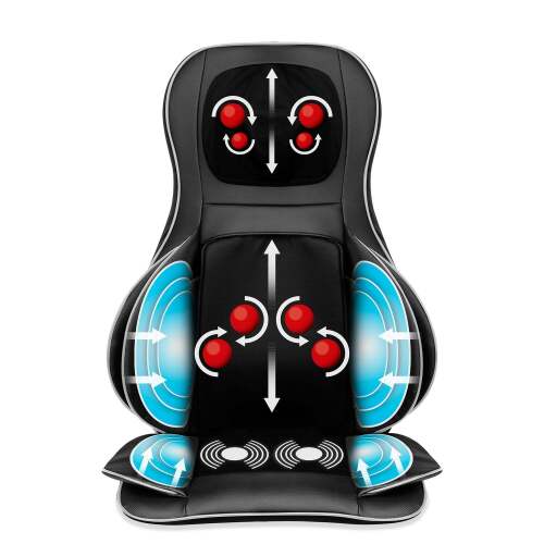 Air Compression Shiatsu Neck & Back Massager Seat w/ Heat, Rolling Massage - Lot 6460