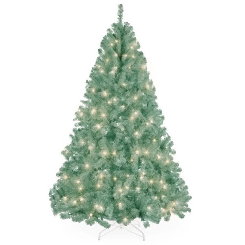 Pre-Lit Artificial Sage Green Christmas Tree w/ Incandescent Lights 4.5ft - Lot 6469