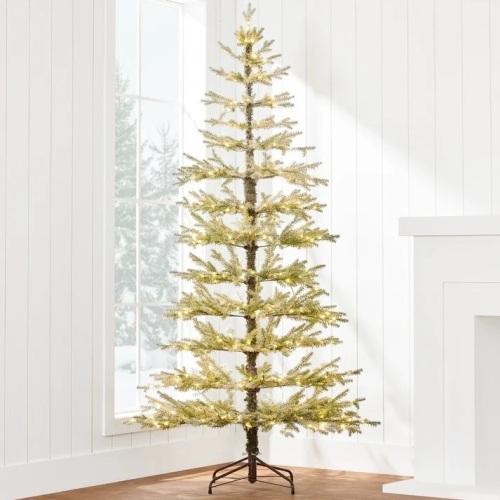 Pre-Lit Sparse Flocked Christmas Tree w/ 2-in-1 LEDs, Cordless Connection 4.5ft - Lot 6473