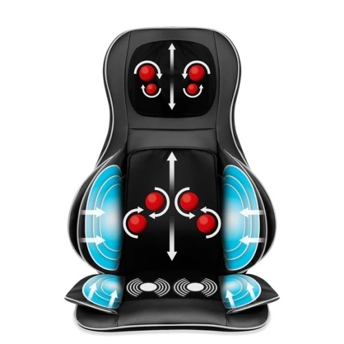 Air Compression Shiatsu Neck & Back Massager Seat w/ Heat, Rolling Massage - Lot 6167