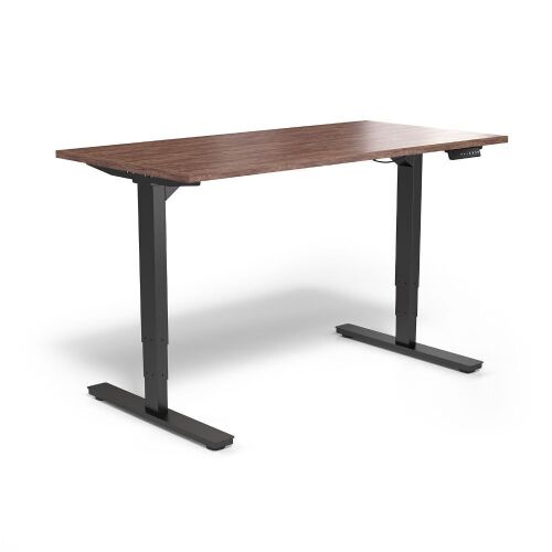 Union & Scale Essentials 55"W Electric Rectangular Adjustable Standing Desk, Espresso - Lot 45
