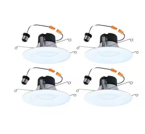HALO LT 5/6 in. LED Retrofit Module with Baffle Trim 5CCT 750lm, 4 Pack  - Lot 262