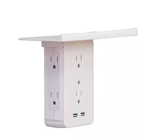 Lot of (2) Sharper Image Socket Shelf Cordless Wall Outlet Extender with 6-Outlets and 2 USB ports - Lot 451