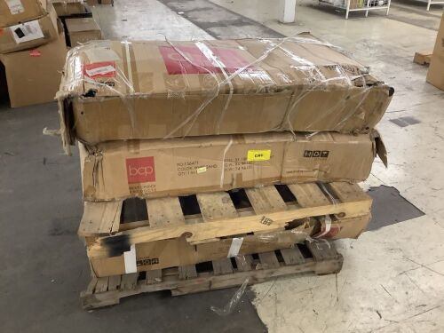 Lot of (3) Hanging Curved Chaise Lounge Chair w/ Built-In Pillow, Removable Canopy - Salvage - Lot 152