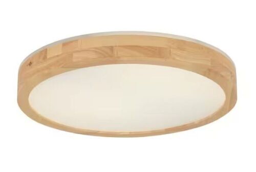 Artika Dryad 15 in. 30 Watt Modern Wood Integrated LED Flush Mount Ceiling Light Fixture - Lot 757