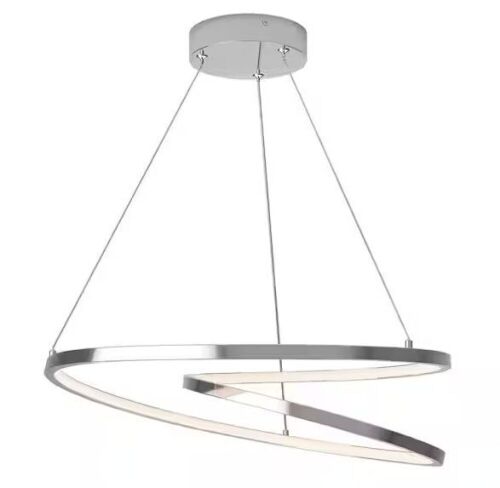 Artika Salto 26-Watt 1 Light Chrome Modern 3 CCT Integrated LED Pendant Light Fixture - Lot 768
