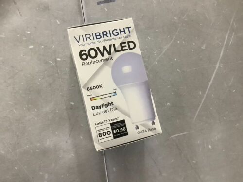 Lot of (12) Viribright 60-Watt Equivalent A19 GU24 LED Light Bulb Daylight  - Lot 769