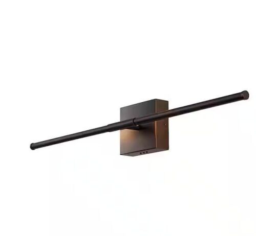 JONATHAN Y Makena 28 in. 2-Light Oil Rubbed Bronze Dimmable Integrated LED Modern Metal Wall Sconce - Lot 249
