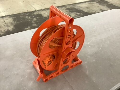 HDX 100 ft. 16/3 Indoor/Outdoor Extension Cord, Orange and 150 ft. 16/3 Extension Cord Storage Reel - Lot 640