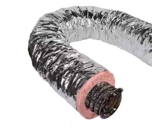 Master Flow 4 in. x 25 ft. Insulated Flexible Duct R6 Silver Jacket - Lot 846