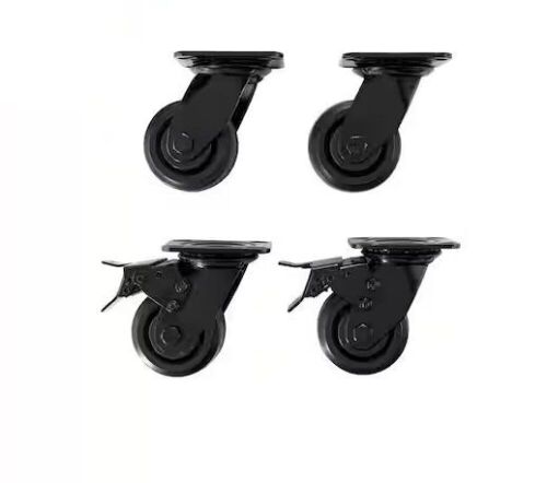Husky 4 in. Caster Kit for Heavy Duty Welded Steel Garage Base Cabinets - Lot 821