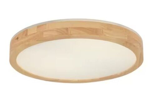 Artika Dryad 15 in. 30 Watt Modern Wood Integrated LED Flush Mount Ceiling Light Fixture  - Lot 200