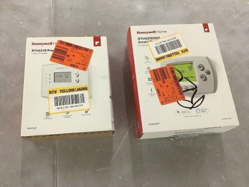 Lot of (2) Honeywell Home Thermostats - Lot 408