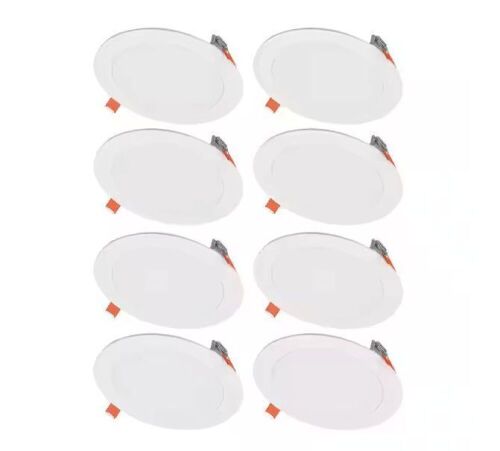 HALO 6 in. Selectable CCT (2700-5000K) Canless Integrated LED New Construction or Remodel Recessed Kit, 8-Pack - Lot 503