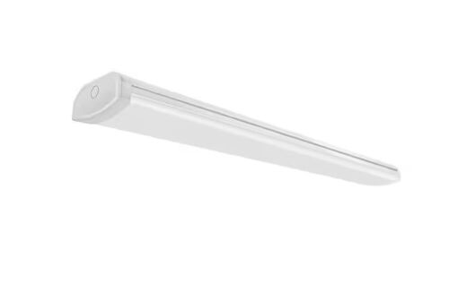 Commercial Electric 4 ft. 3600 Lumens LED Wraparound Ceiling Light Garage Light Laundry Room Shop Light 4000K Bright White 120v Hardwire - Lot 608
