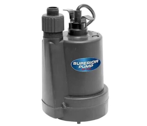 Superior Pump 1/4 HP Submersible Thermoplastic Utility Pump - Lot 101