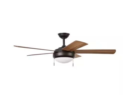 Hampton Bay Claret 52 in. Indoor Oil Rubbed Bronze Ceiling Fan with Light Kit - Lot 39
