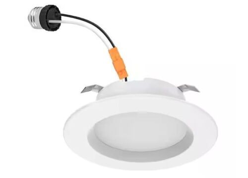 Lot of (7) Commercial Electric 4 in. Integrated LED Recessed Retrofit Light Trim with Selectable Color Temperature, 4-Pack - Lot 140