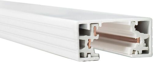  Lot of (12) WAC Lighting H Track 8FT Single Circuit Field Cuttable 120V Track for H Style 3-Wire Track Fixtures with 2 Endcaps in White  - Lot 146