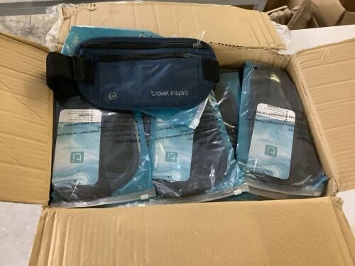 Lot of (100) travel inspira Travel Money Belt with Anti-Theft Zipper, RFID Blocking - Lot 149