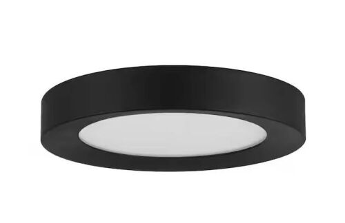 Lot of (2) Home Decorators Collection Calloway 11 in. Matte Black Integrated LED 5CCT Flush Mount - Lot 152