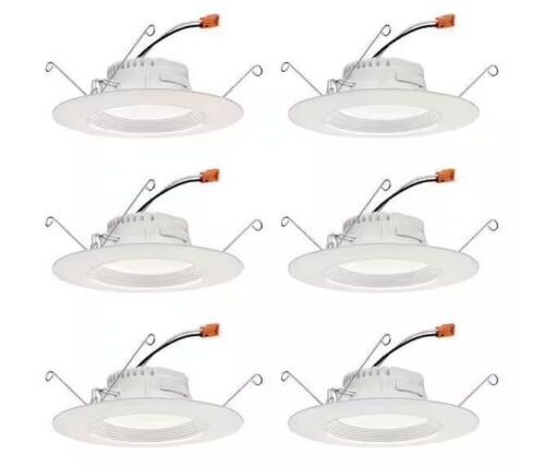Juno Contractor Select RetroBasics 5/6 in. Selectable CCT Integrated LED Retrofit White Recessed Light Trim, 6-Pack - Lot 168