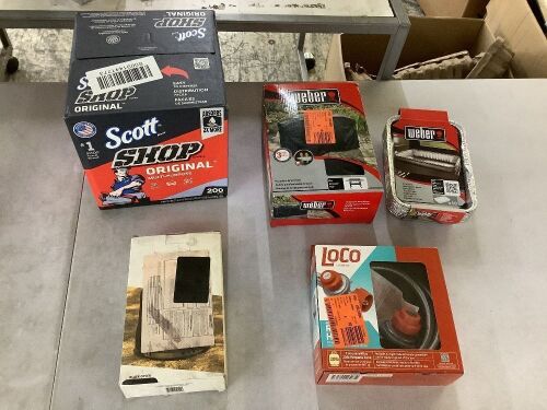 Lot of Grill Accessories & Scott Shop Towels - Lot 179